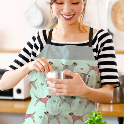 Border Terriers and Hearts Apron