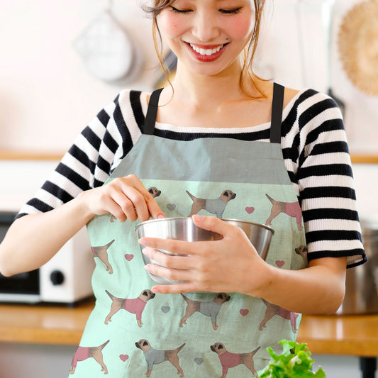 Border Terriers and Hearts Apron