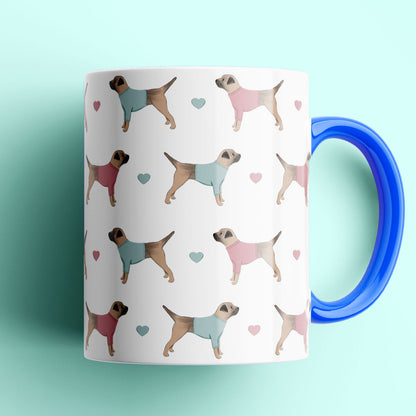 Border Terriers and Hearts Patterned Mug