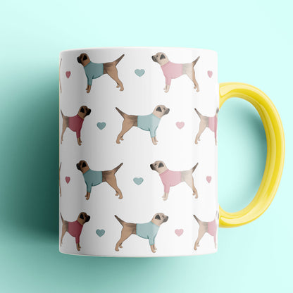 Border Terriers and Hearts Patterned Mug