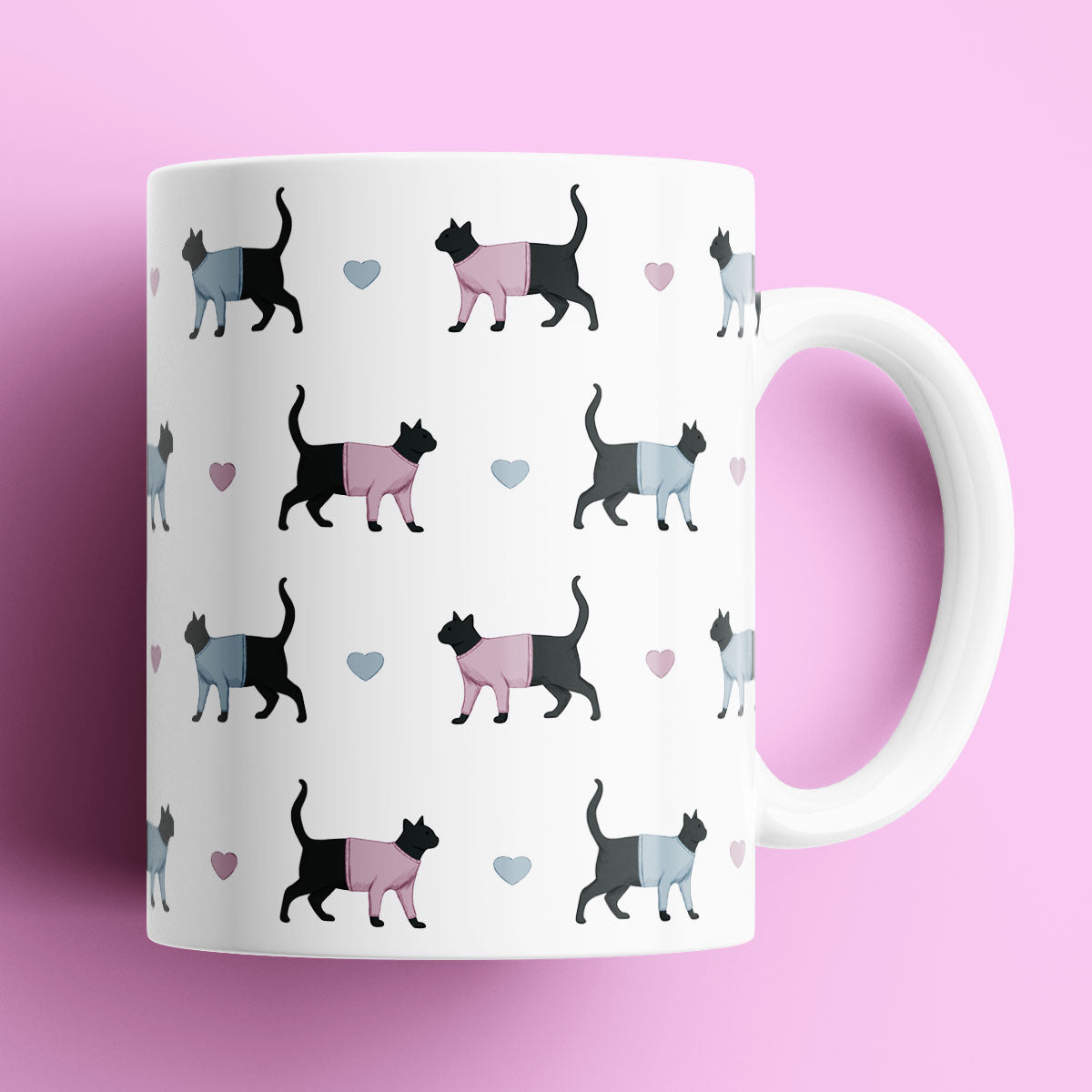 Cats and Hearts Mug