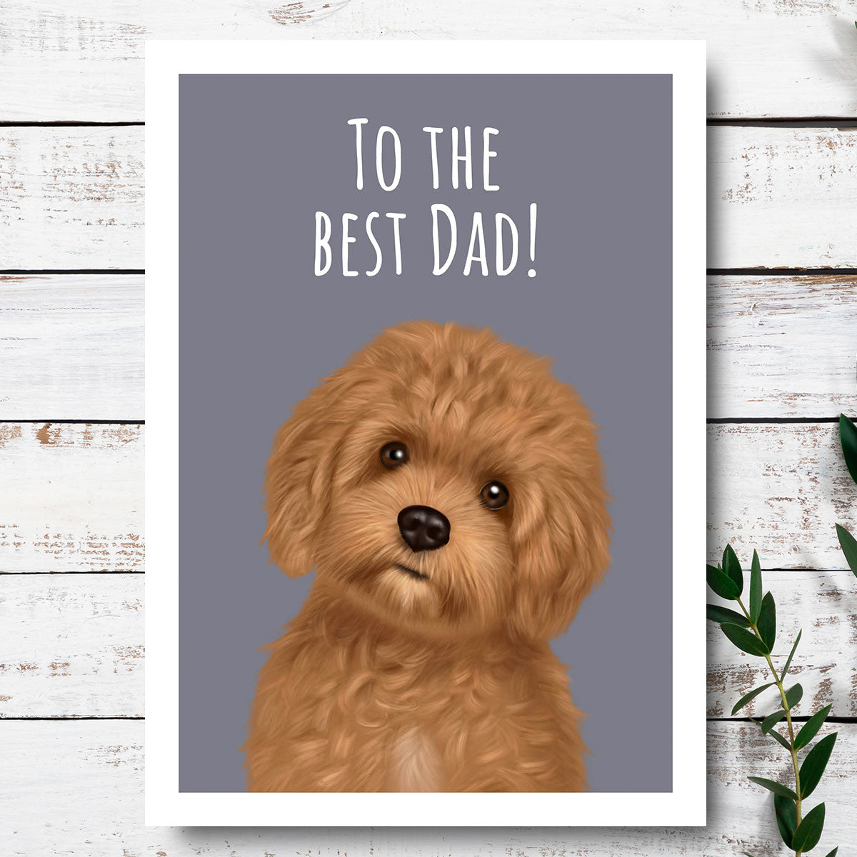 Cavapoo Best Dad Card