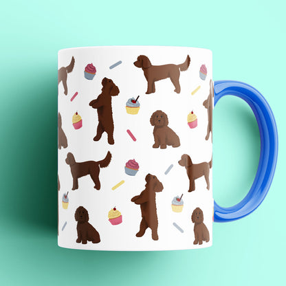 Chocolate Cockapoos and Cupcakes Patterned Mug