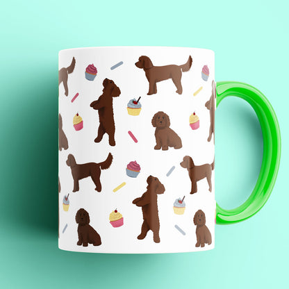 Chocolate Cockapoos and Cupcakes Patterned Mug