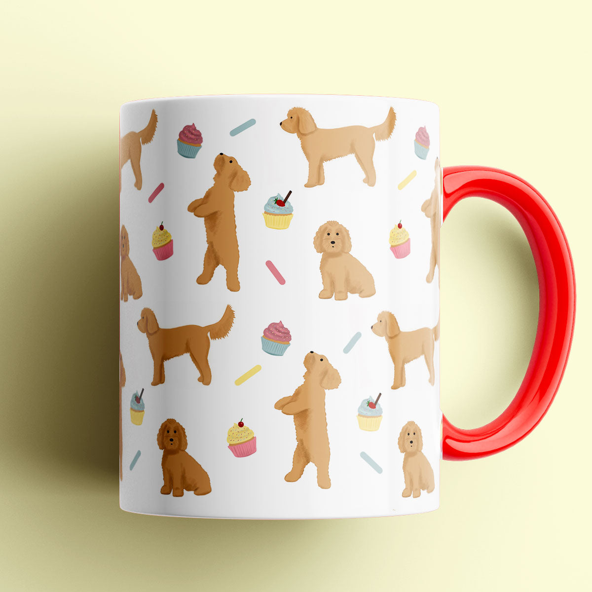 Cockapoos and Cupcakes Patterned Mug