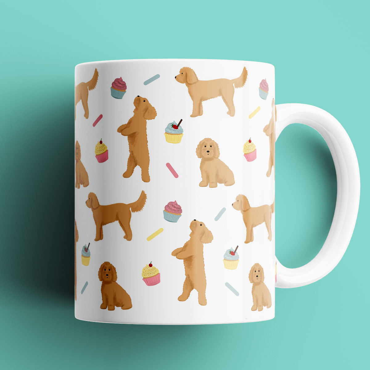 Cockapoos and Cupcakes Patterned Mug