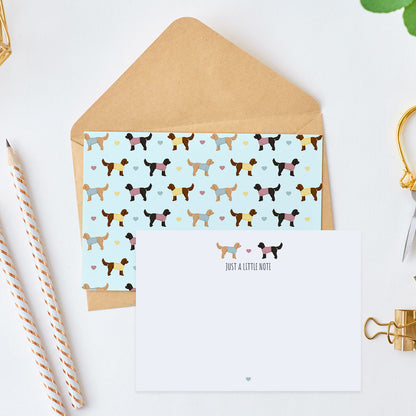 Cockapoo and Hearts Notecard Set