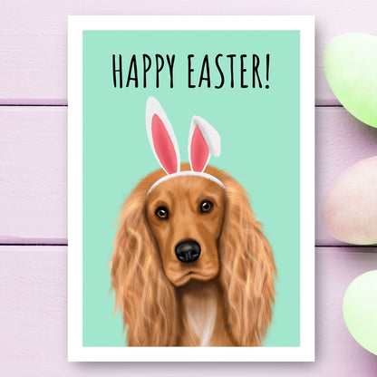 Cocker Spaniel Happy Easter Card