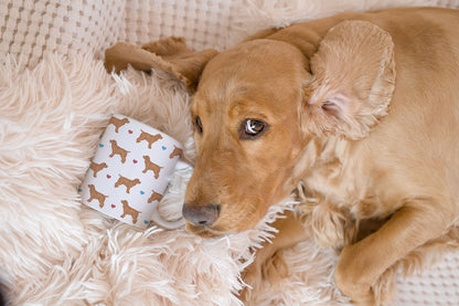 Golden Cocker Spaniels and Hearts Patterned Mug
