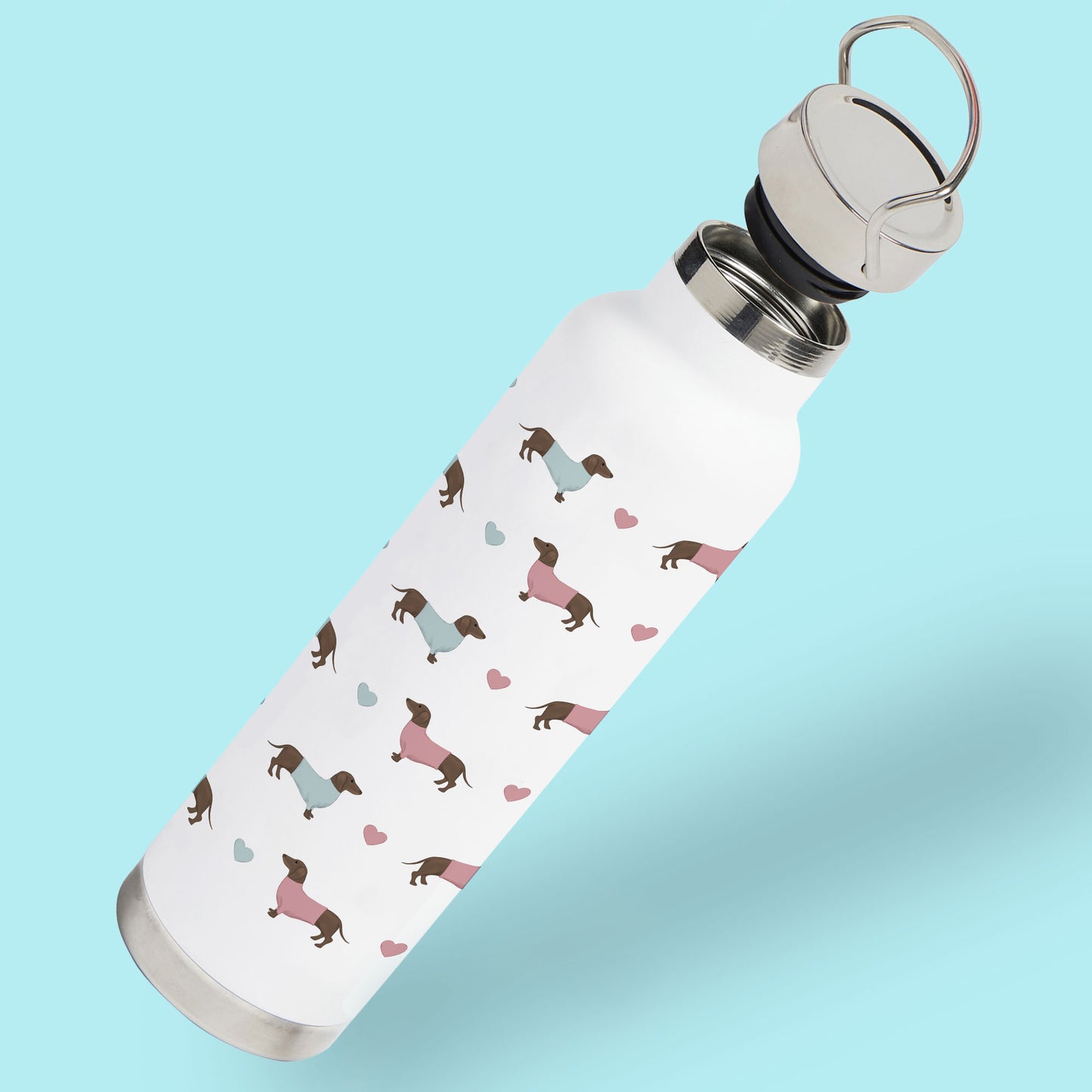 Dachshunds and Hearts Water Bottle