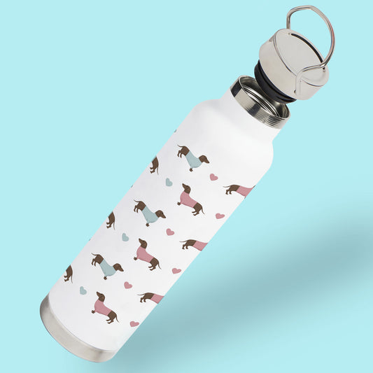 Dachshunds and Hearts Water Bottle