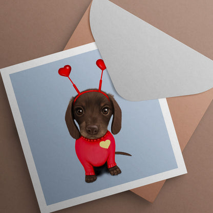 Dachshund Love Card