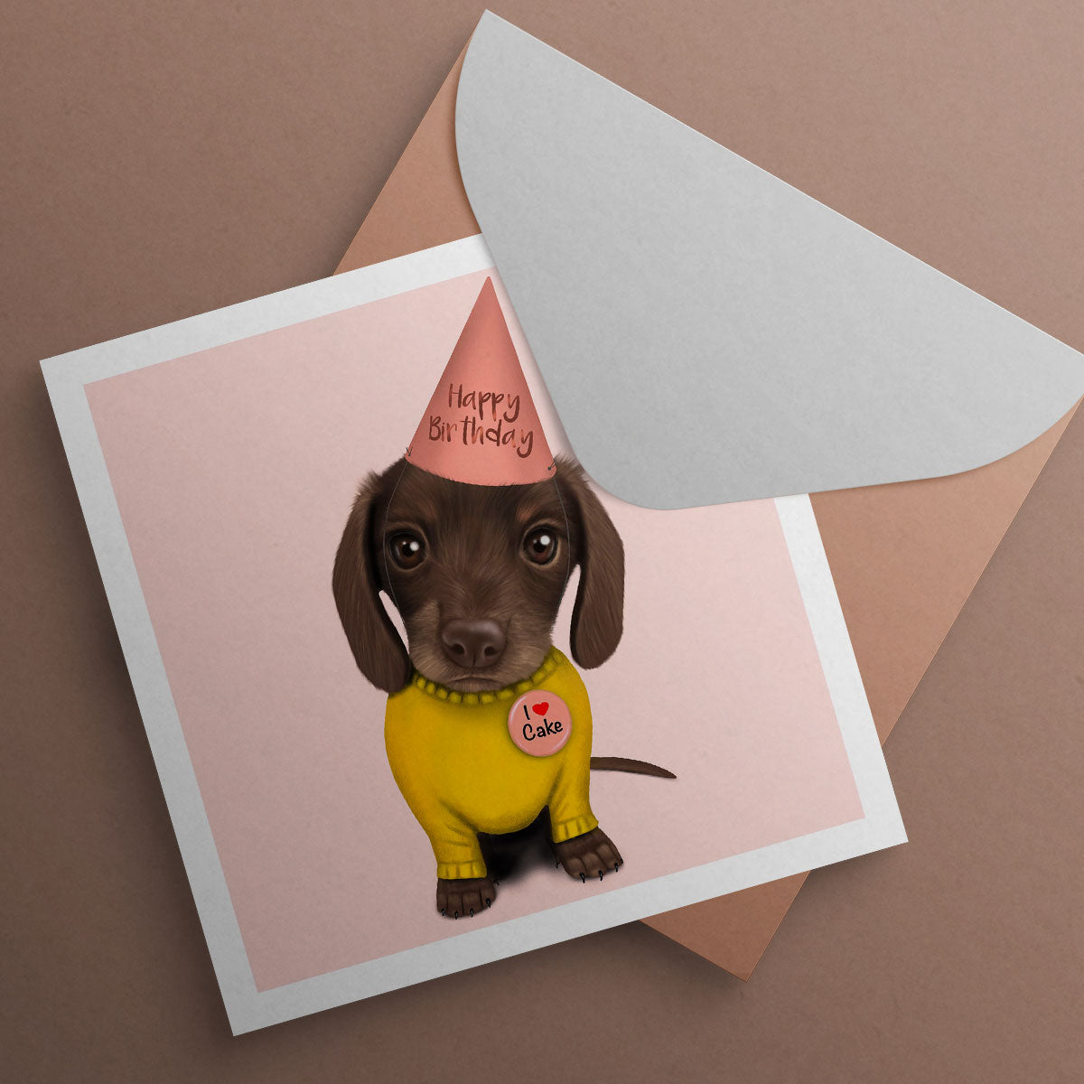 Dachshund Puppy Birthday Card