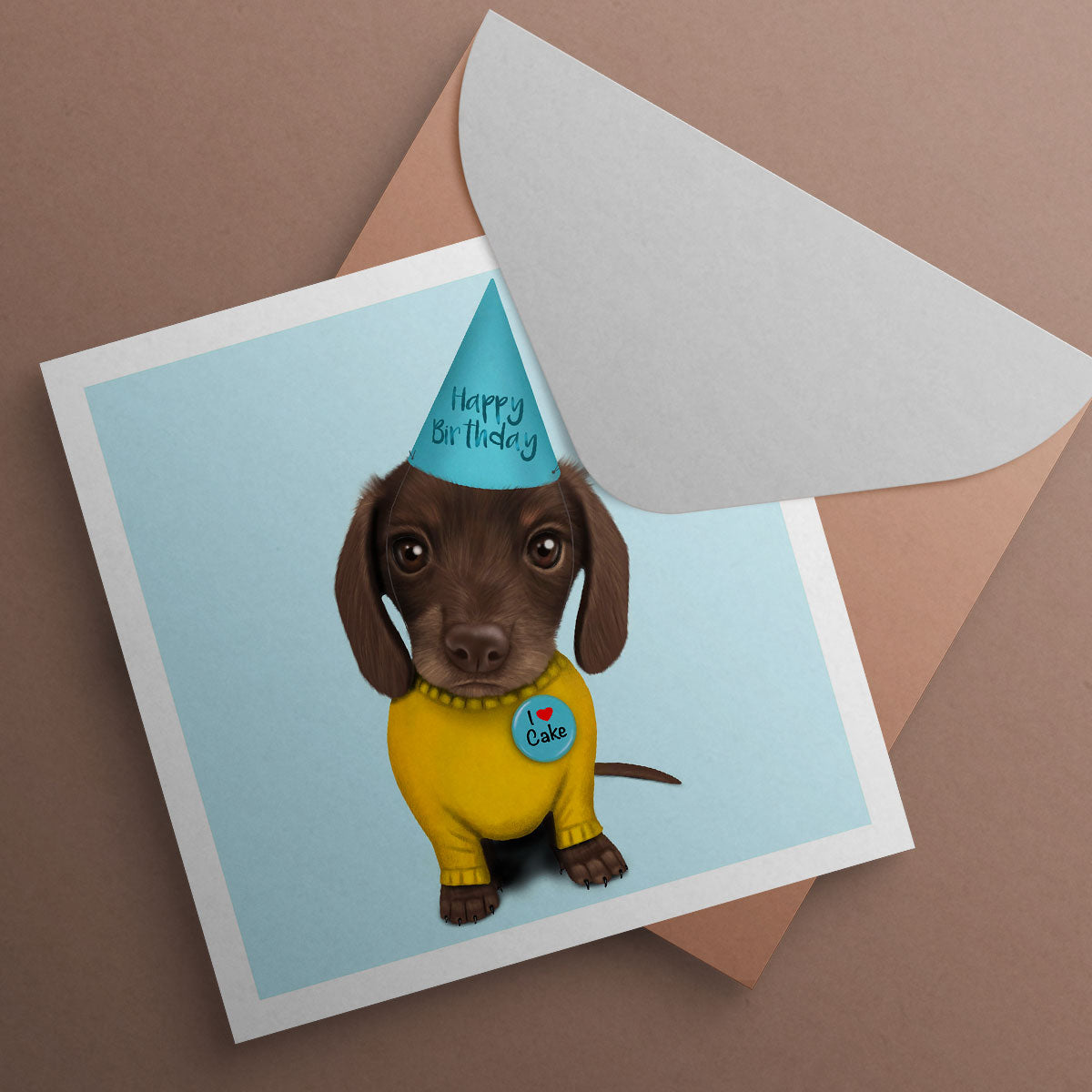 Dachshund Puppy Birthday Card