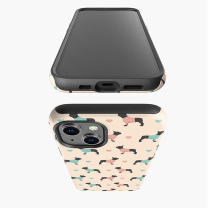 French Bulldogs and Hearts iPhone Tough Case