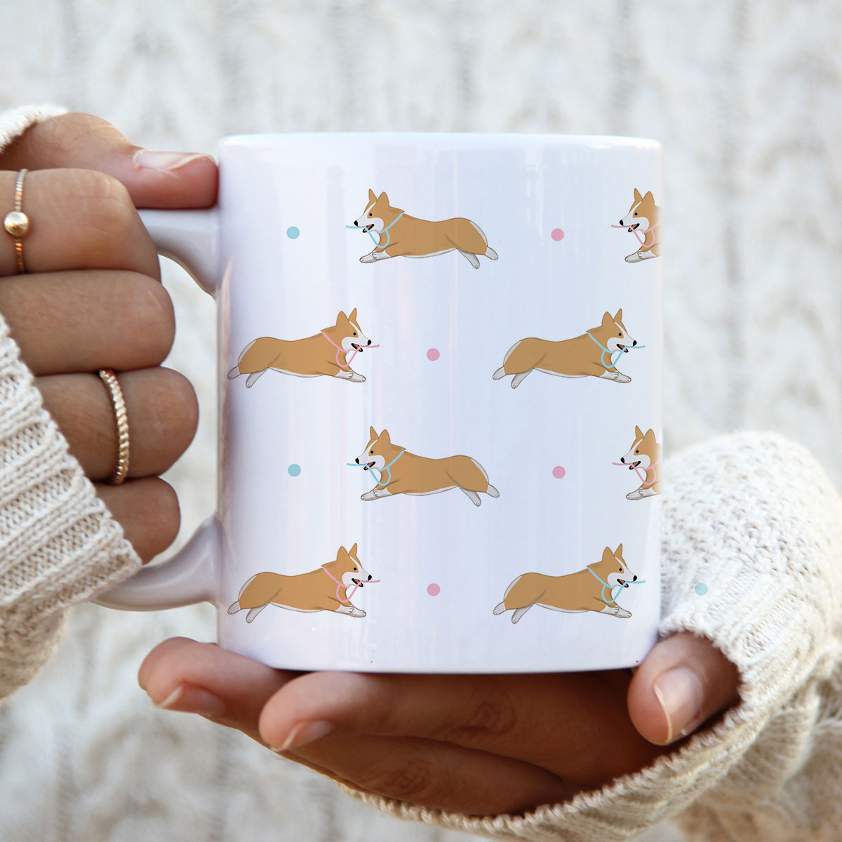 Corgi Patterned Mug