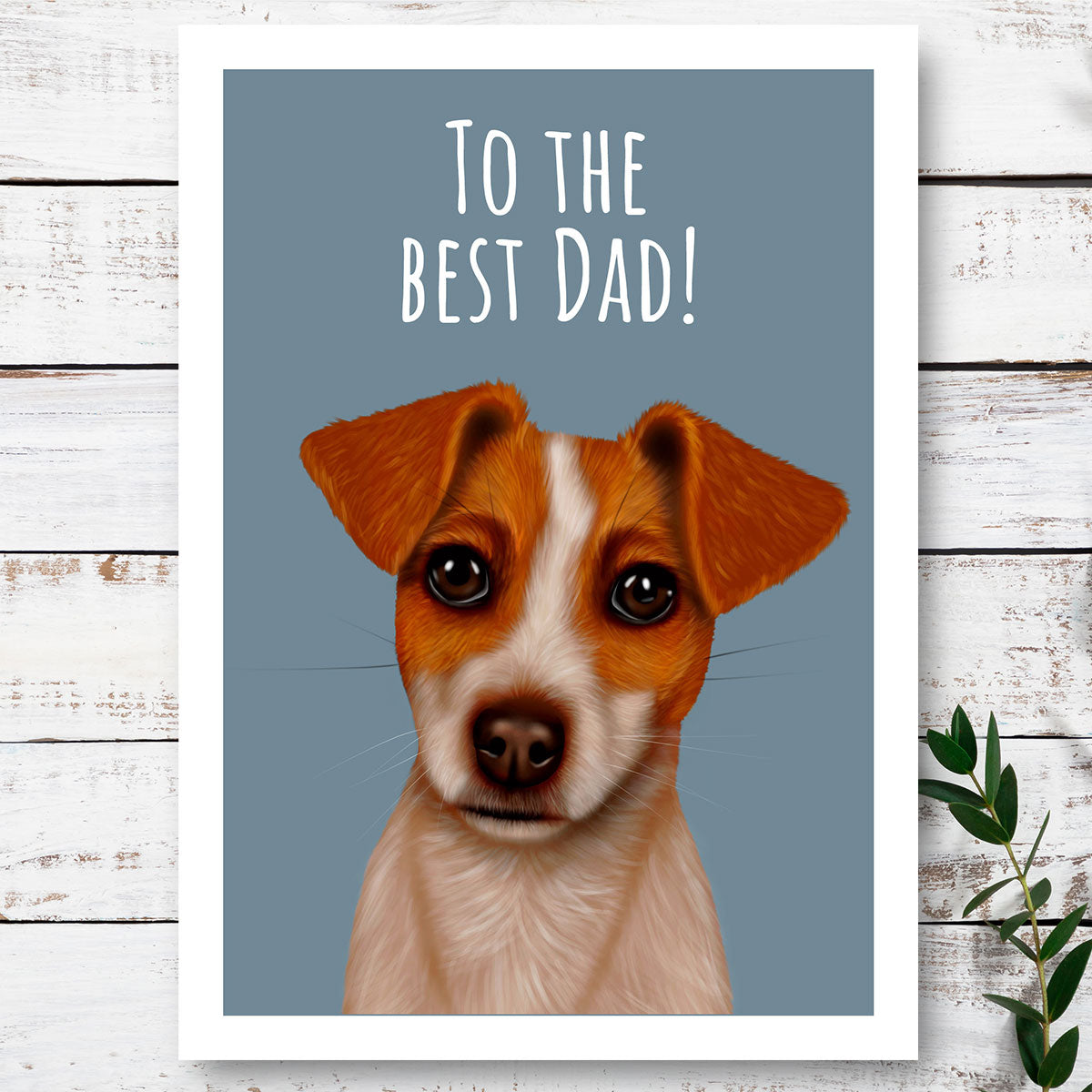 Jack Russell Best Dad Card