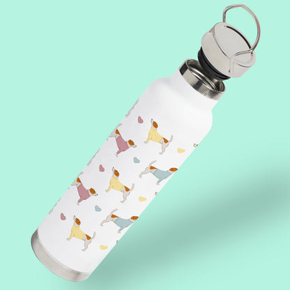 Jack Russells and Hearts Water Bottle