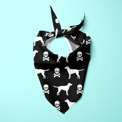 Labradors and Skulls Halloween Edition Dog Bandana