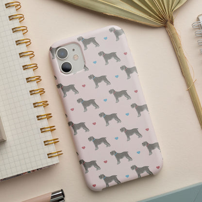 Miniature Schnauzer and Hearts iPhone Tough Case