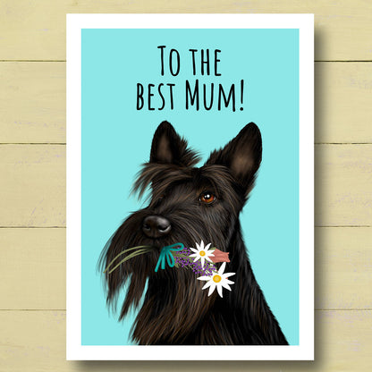 Scottish Terrier Best Mum Card