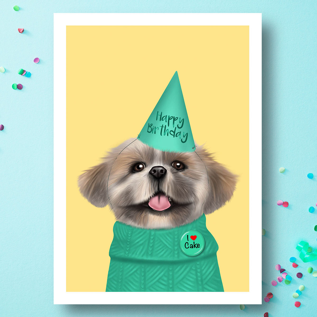 Shih Tzu Birthday Card