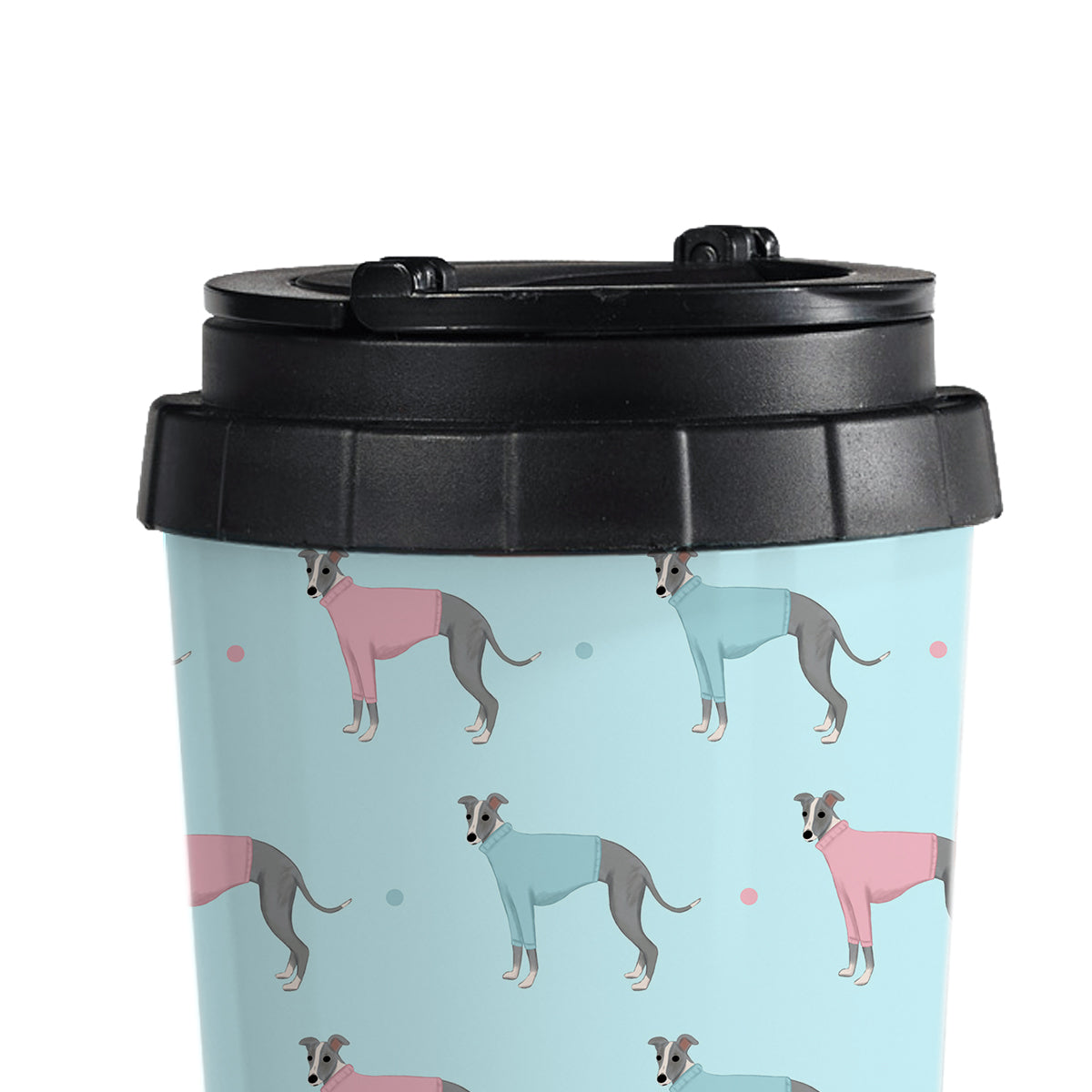 Whippets in Jumpers Travel Mug