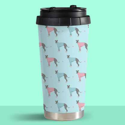 Whippets in Jumpers Travel Mug