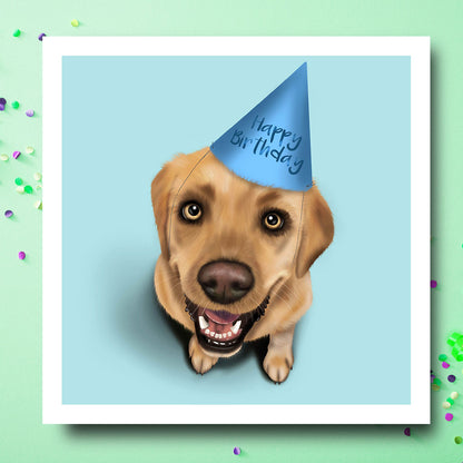 Yellow Labrador Birthday Card