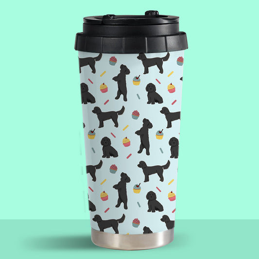 Black Cockapoos and Cupcakes Travel Mug
