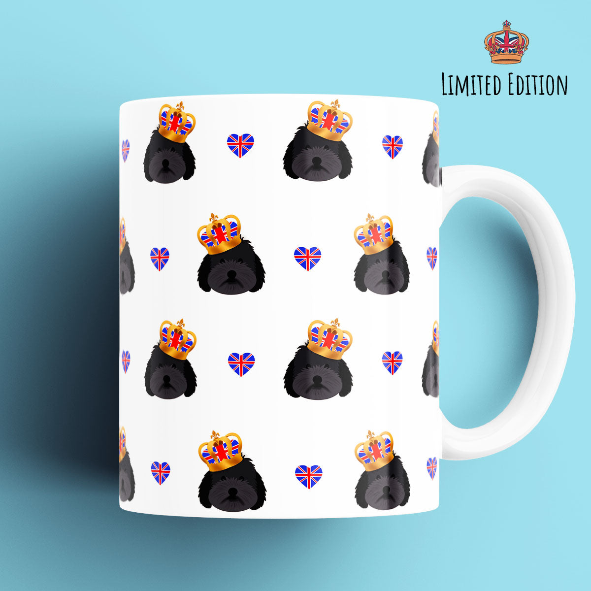 Black Cockapoos in Crowns - Coronation Mug