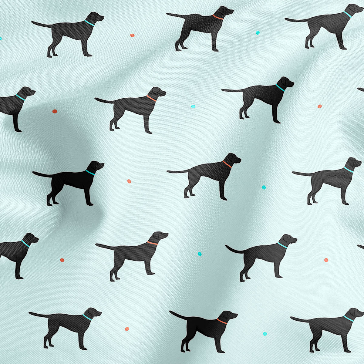 Black Labrador Pattern Dog Bandana