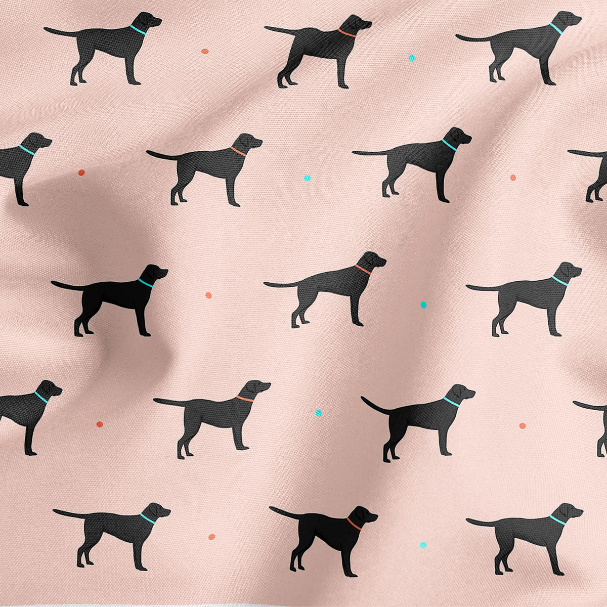 Black Labrador Pattern Dog Bandana