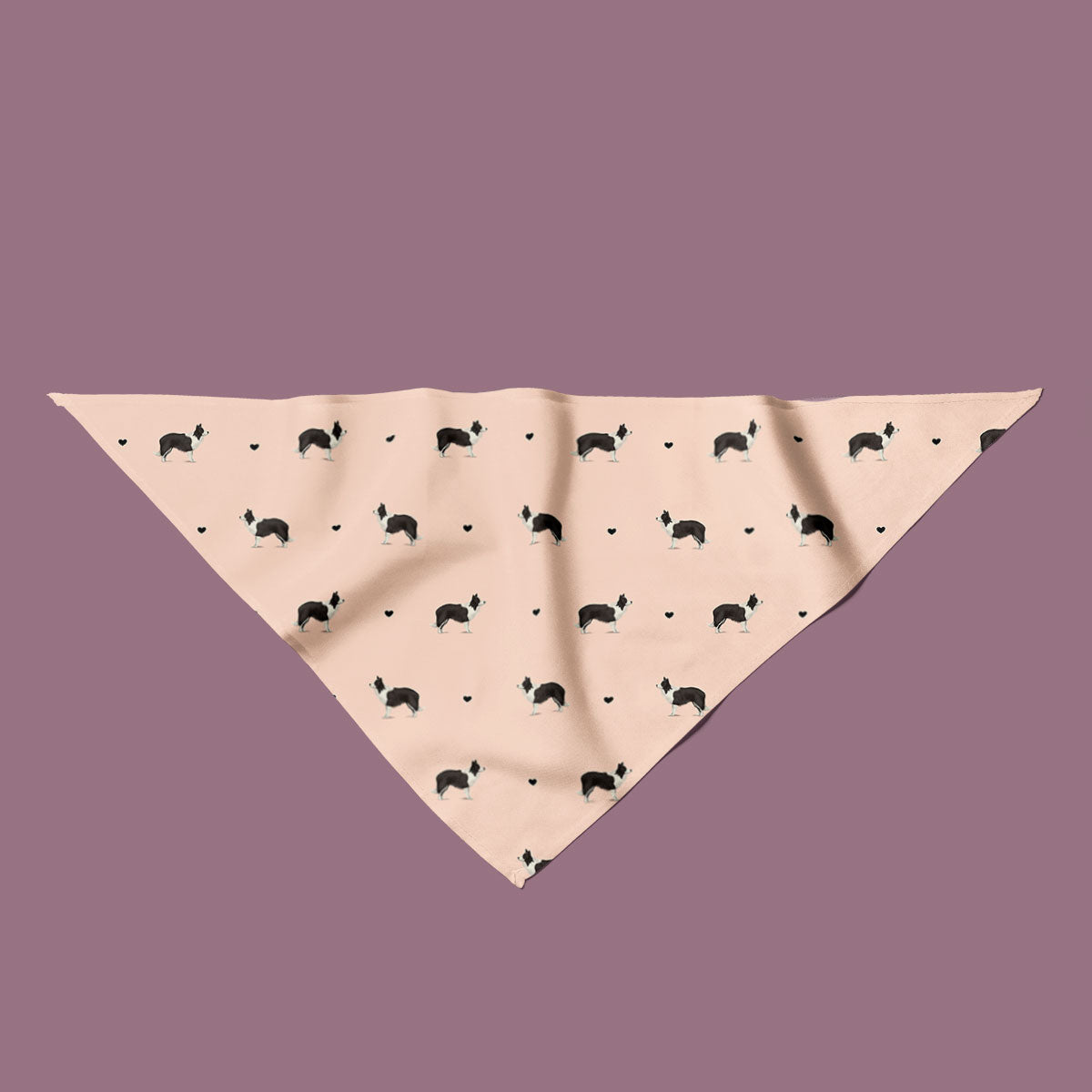 Border Collies and Hearts Dog Bandana