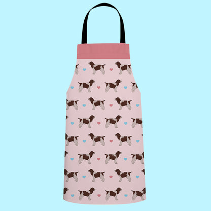 Chocolate Roan Cocker Spaniels and Hearts Apron