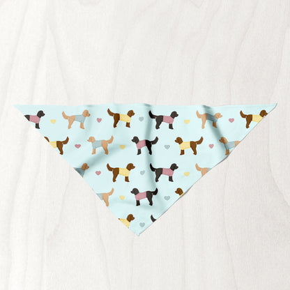Cockapoos and Hearts Dog Bandana