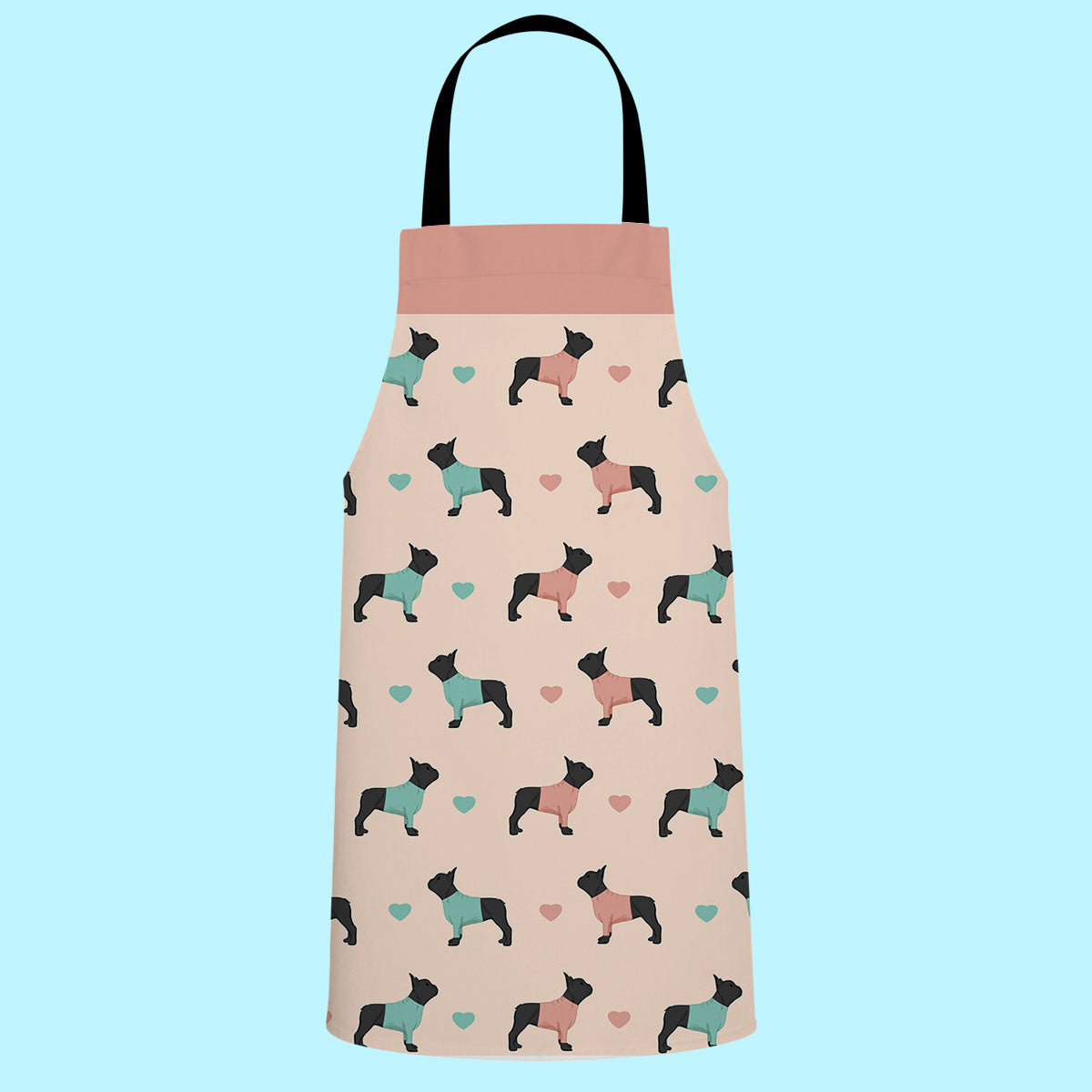 French bulldogs and Hearts Apron