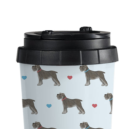 Miniature Schnauzers and Hearts Travel Mug