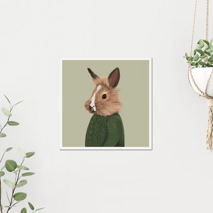 Leo the Lionhead Bunny - Art Print