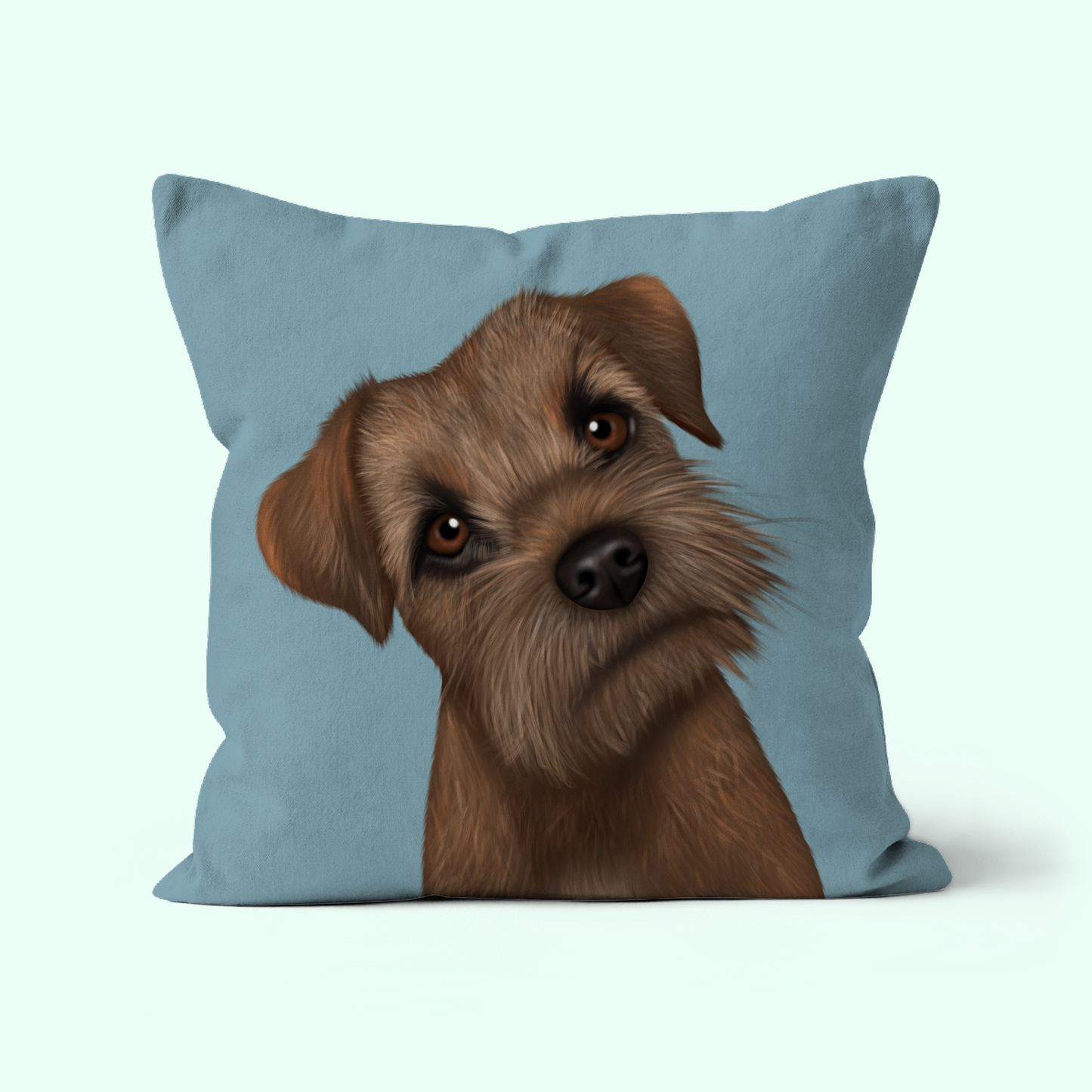 Border Terrier Portrait Cushion