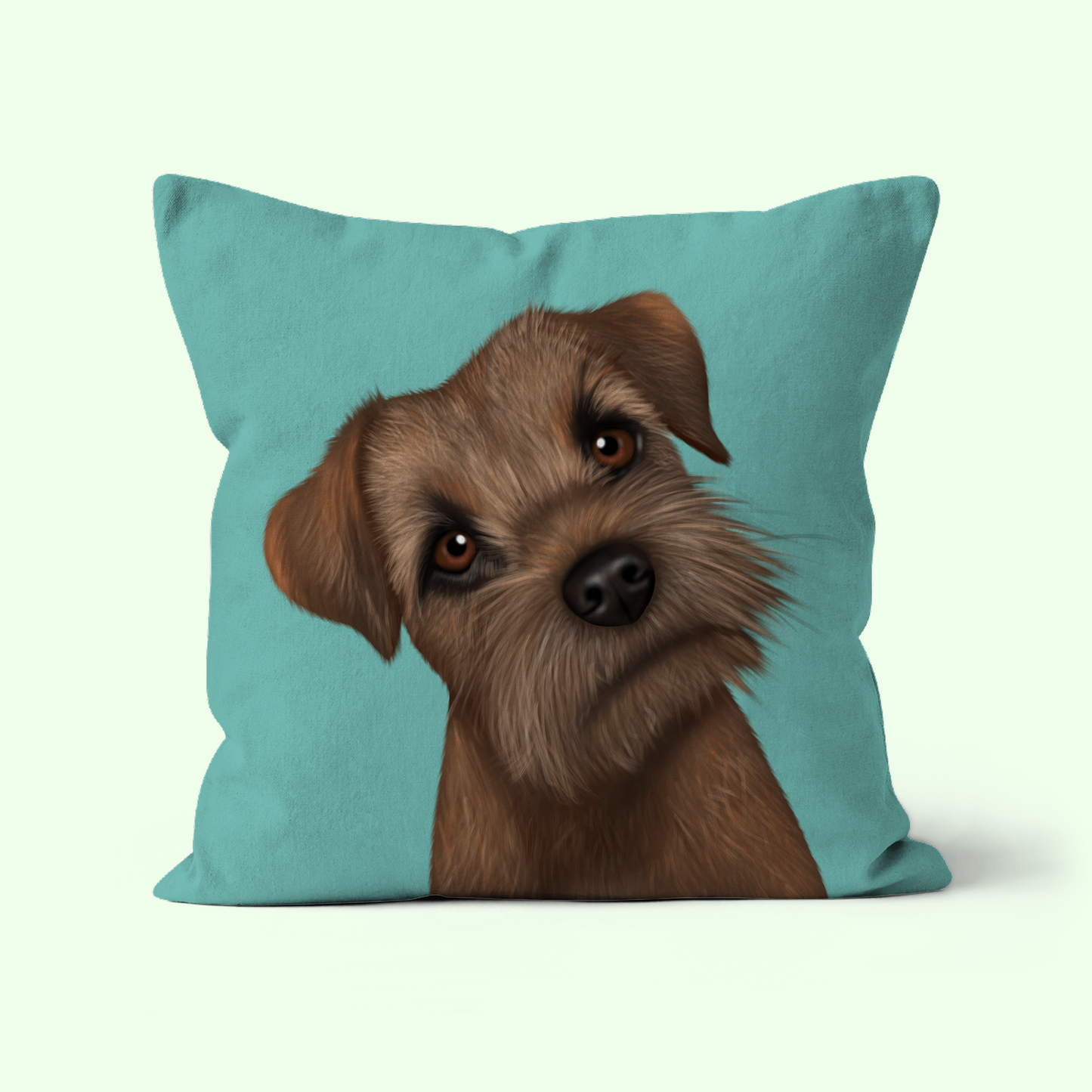 Border Terrier Portrait Cushion