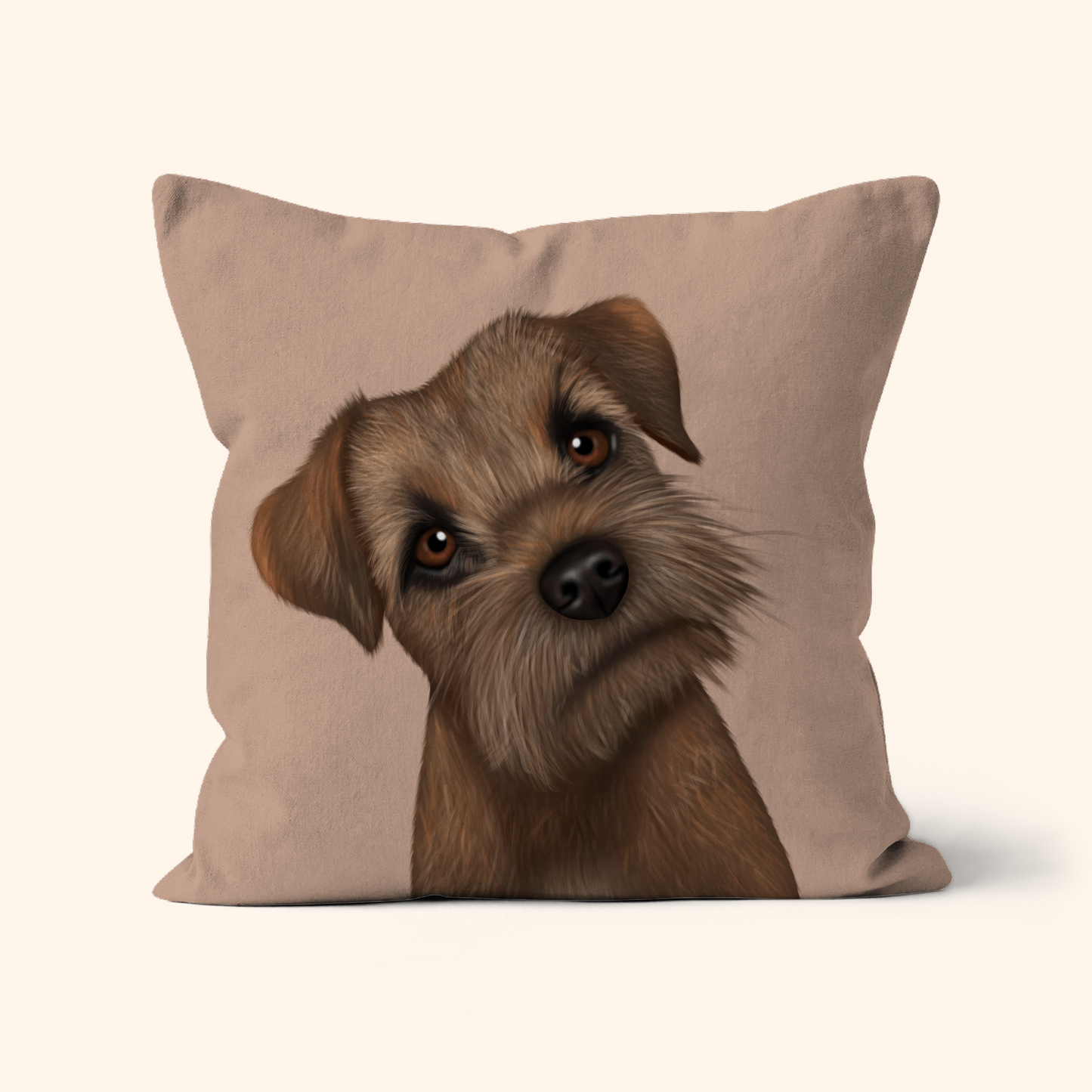 Border Terrier Portrait Cushion