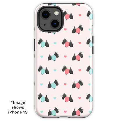 Scottish Terriers and Hearts iPhone Tough Case
