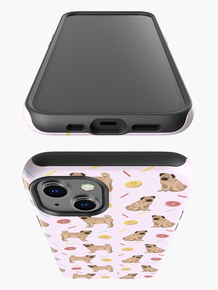 Pugs and Donuts iPhone Tough Case