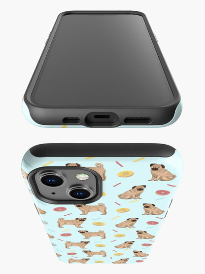 Pugs and Donuts iPhone Tough Case