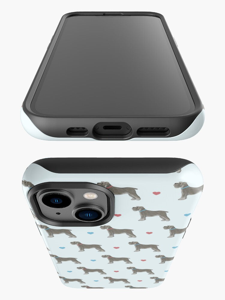 Miniature Schnauzer and Hearts iPhone Tough Case